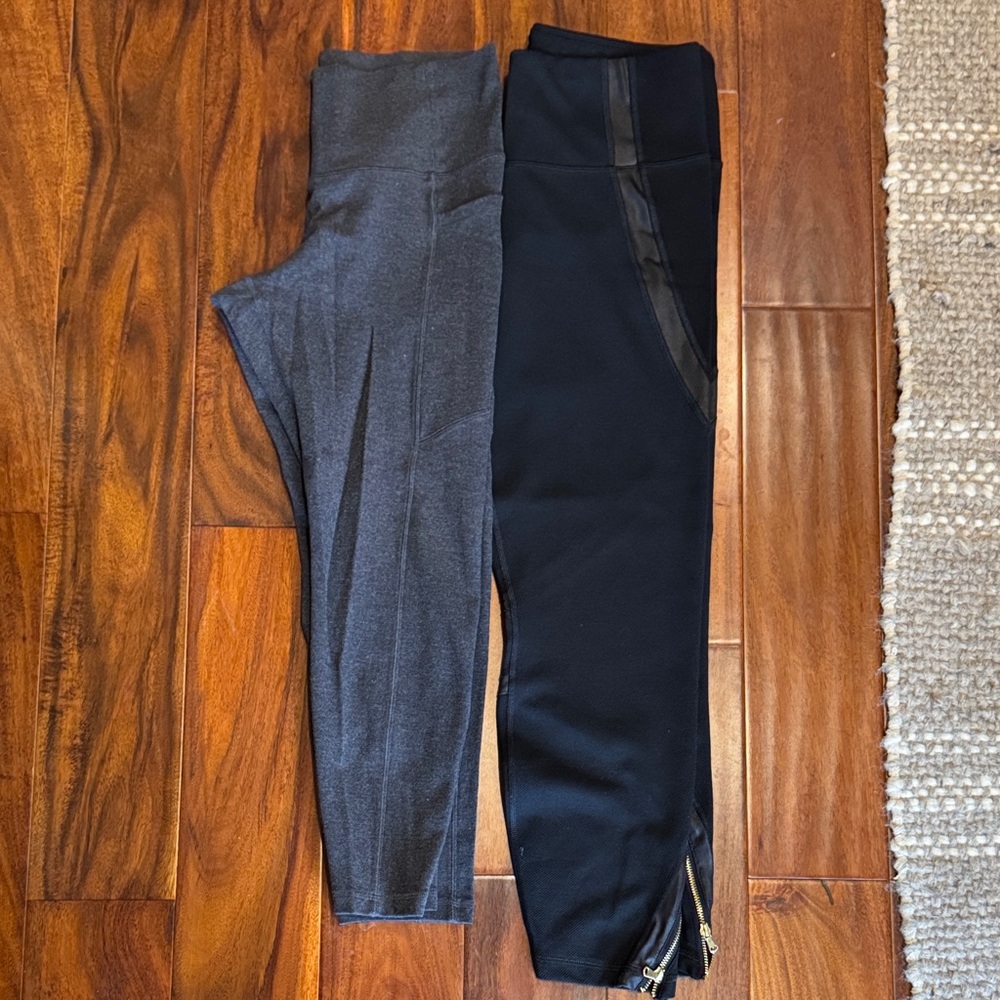Old Navy Gray and Black Leggings